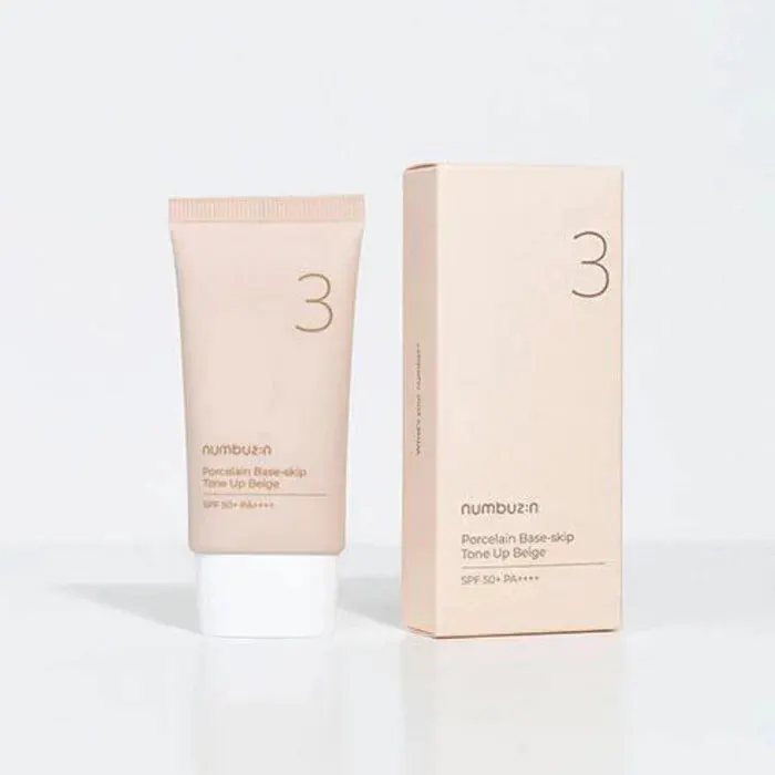 Numbuzin No.3 Porcelain Base Skip Tone Up Beige Cream 50ml, view 6