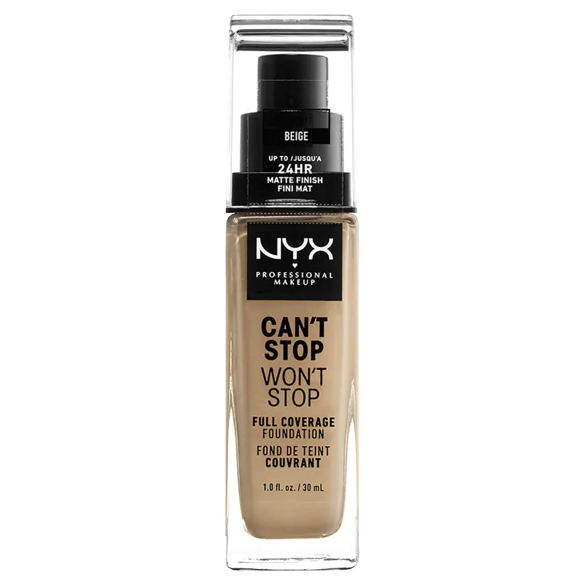 NYX Professional Makeup Can't Stop Won't Stop Full Coverage Liquid Foundation, view 6