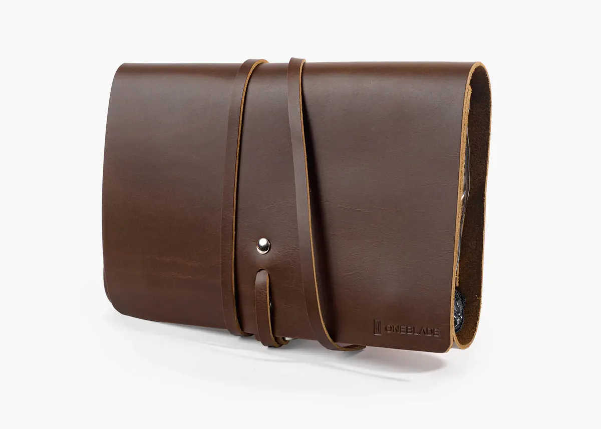 OneBlade Leather Dopp Kit - Brown, view 2