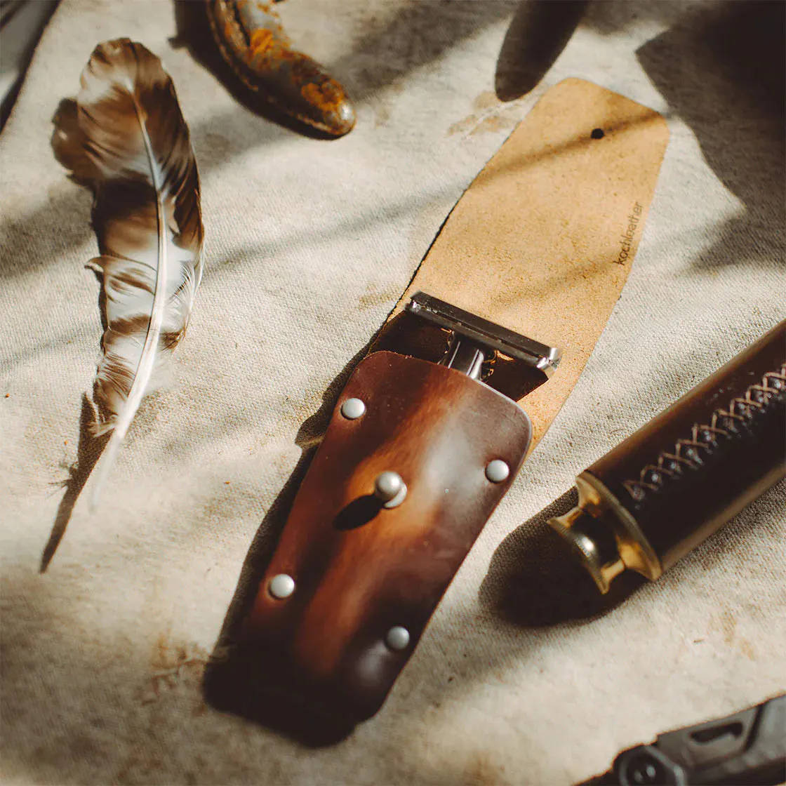 OneBlade Leather Razor Holster - Brown, view 2