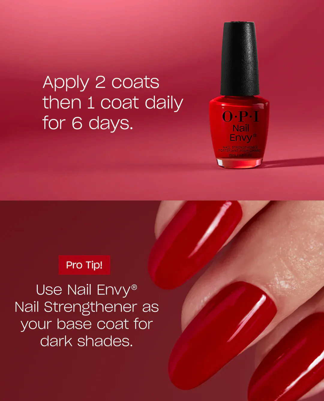 OPI Nail Envy Big Apple Red 15mL, view 5
