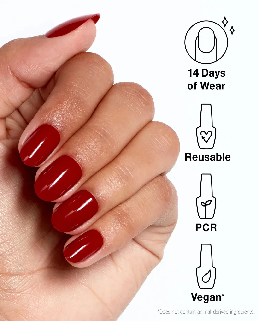 OPI xPRESS/ON Big Apple Red, view 4