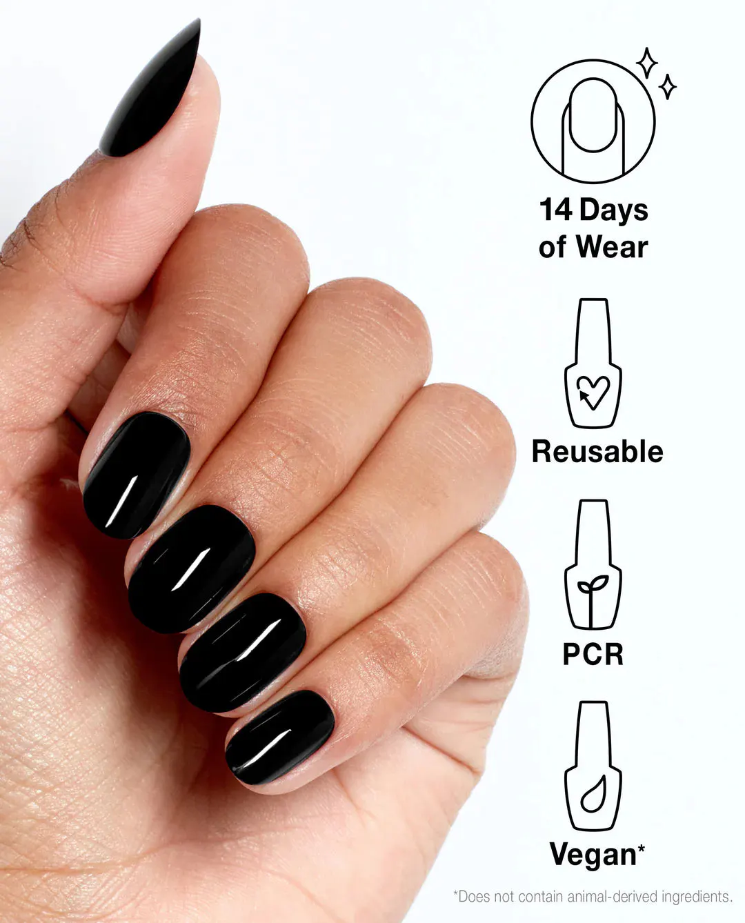 OPI xPRESS/ON Black Onyx, view 4