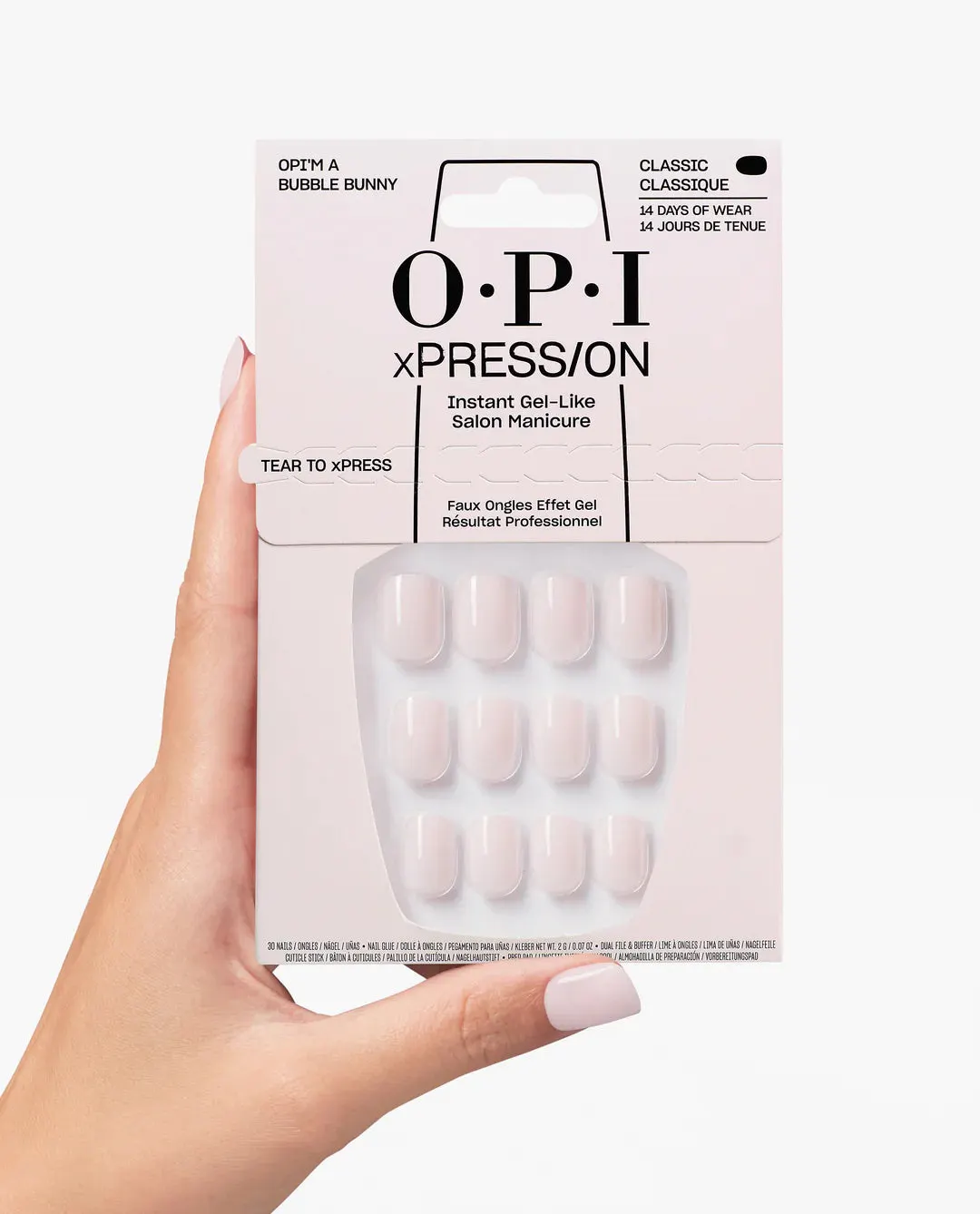 OPI xPRESS/ON OPI'm a Bubble Bunny, view 5