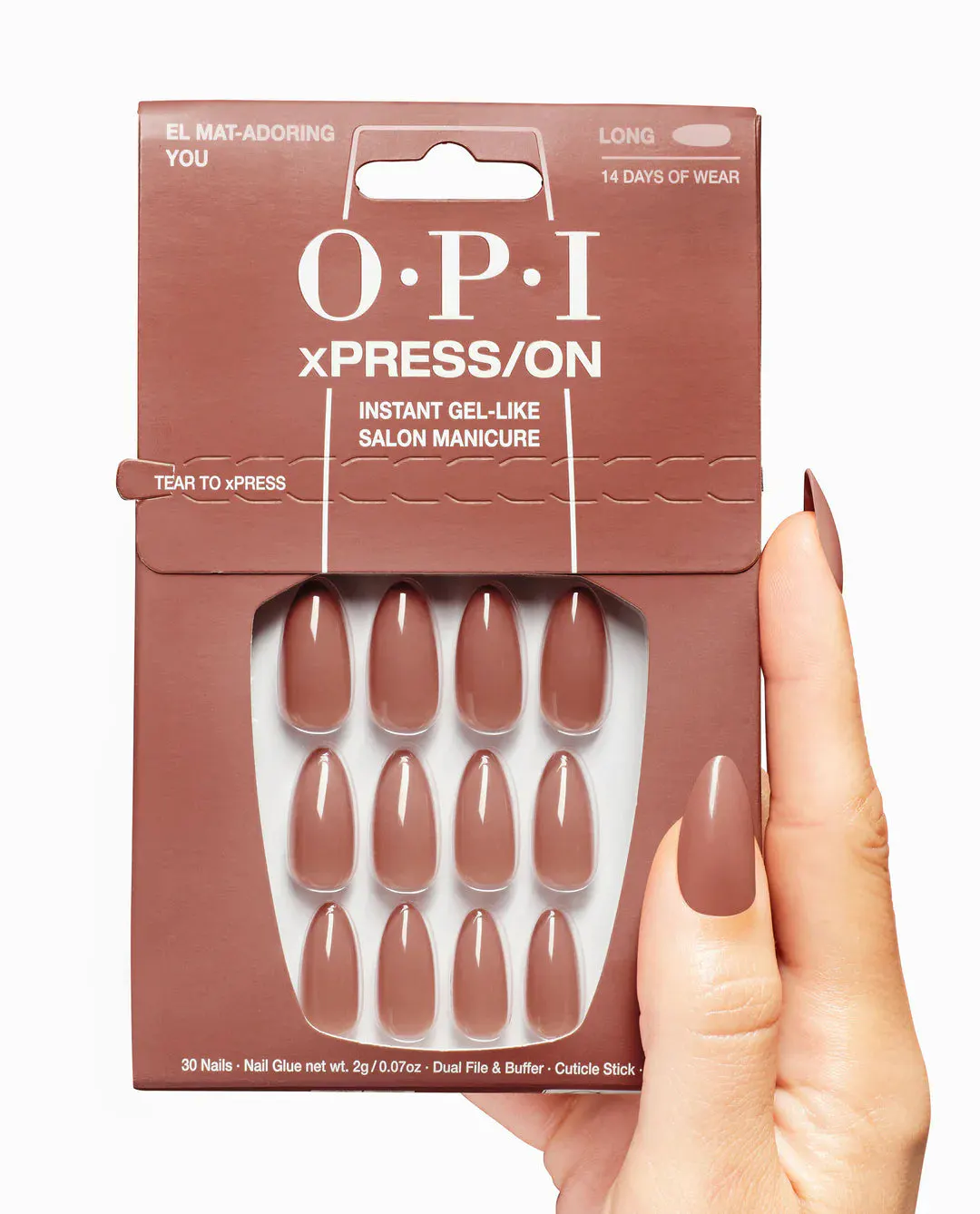 OPI xPRESS/ON Press On Nails El Mat-Adoring You, view 5