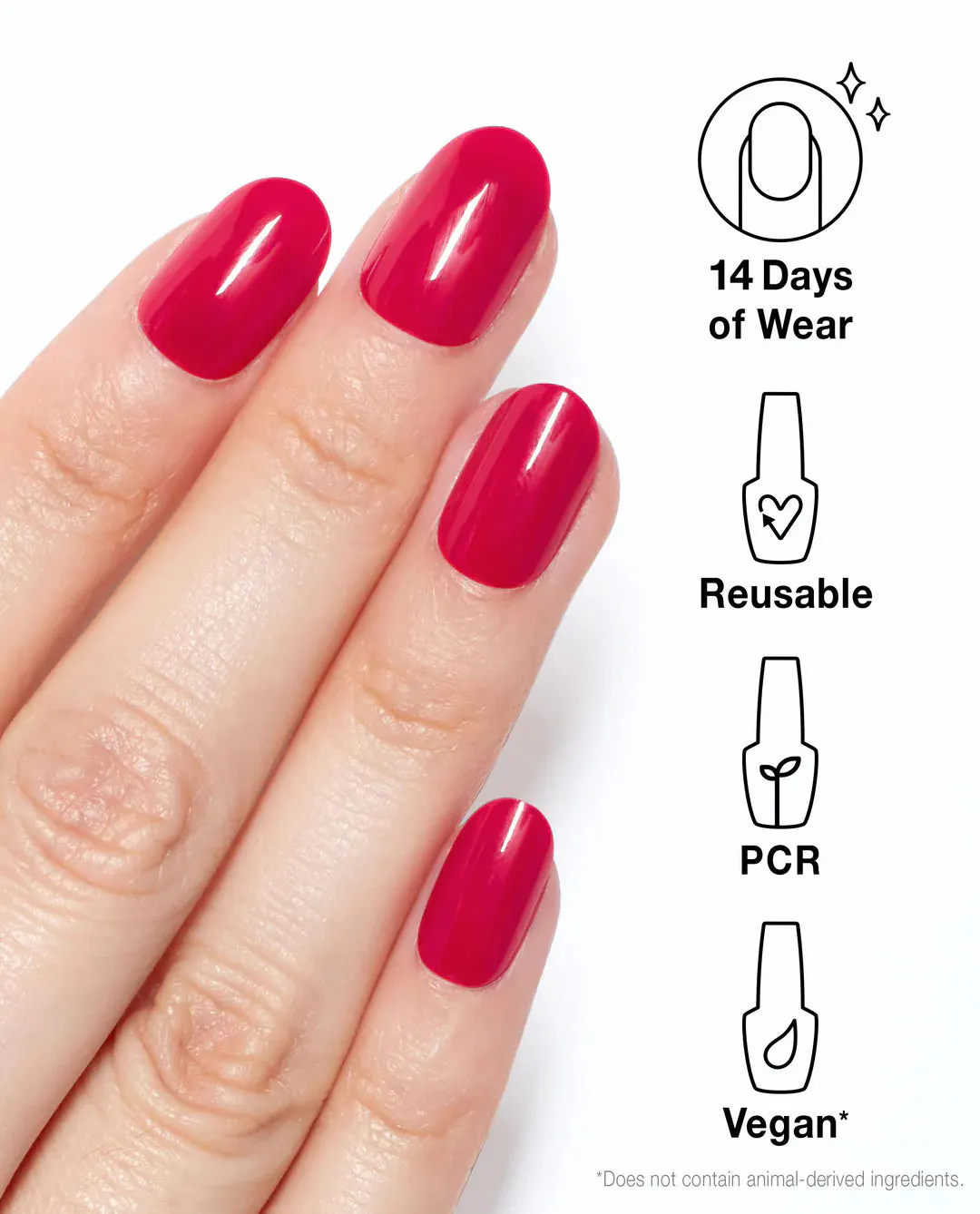 OPI xPRESS/ON Strawberry Margarita, view 4
