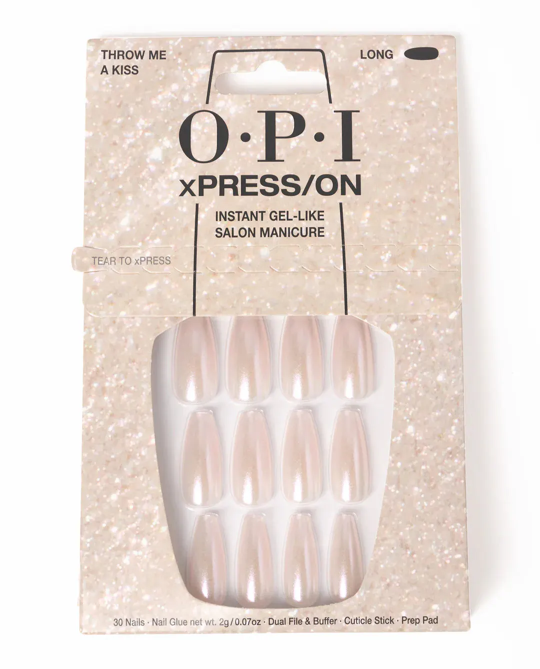 OPI xPRESS/ON Throw Me a Kiss- LONG