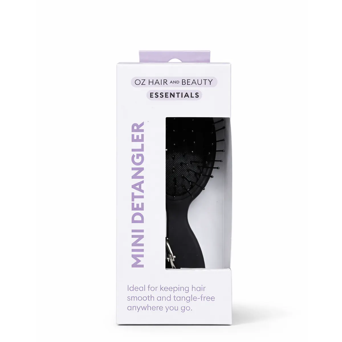 Oz Essentials Mini Keychain Hair Detangler - Black, view 2