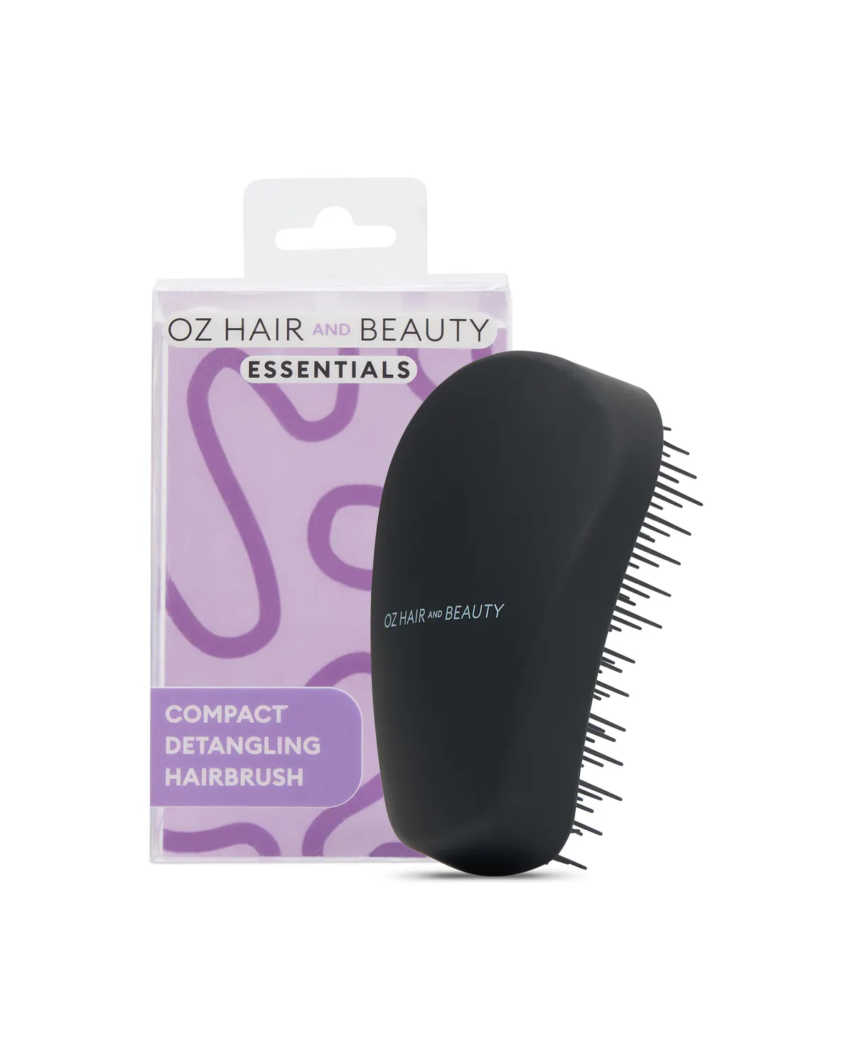 Oz Essentials Compact Detangling Hairbrush - Black, view 3