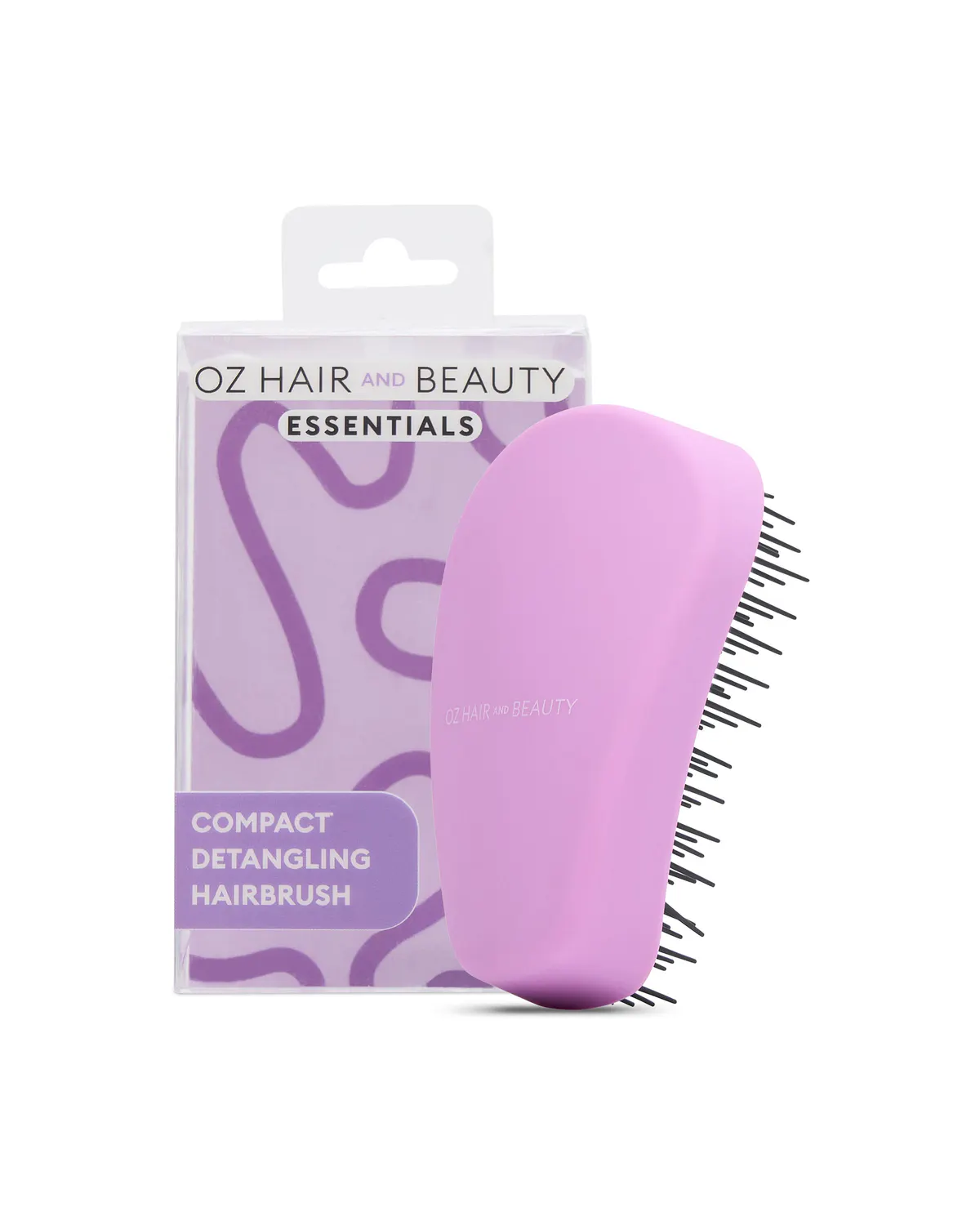 Oz Essentials Compact Detangling Hairbrush - Purple, view 3