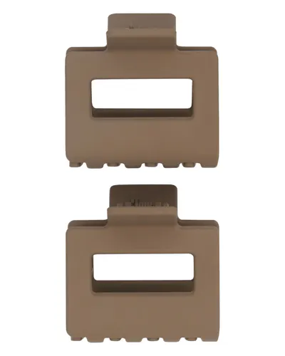 Oz Essentials Mini Claw Clip Duo - Brown