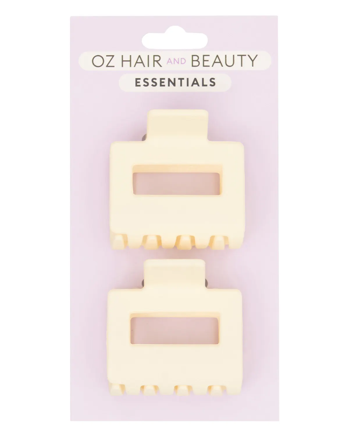 Oz Essentials Mini Claw Clip Duo - Cream, view 2