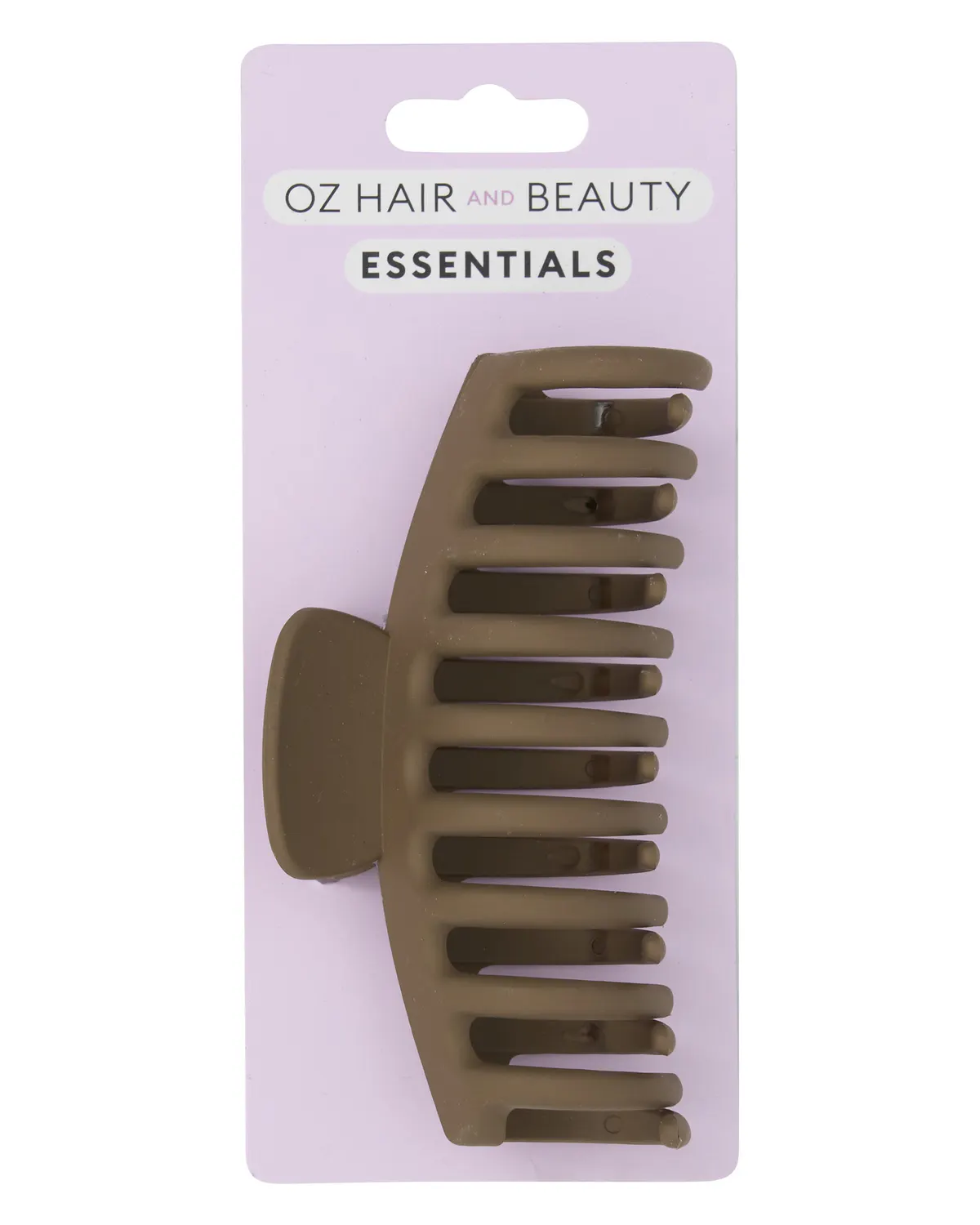 Oz Essentials Curved Claw Clip - Dark Brown, view 2