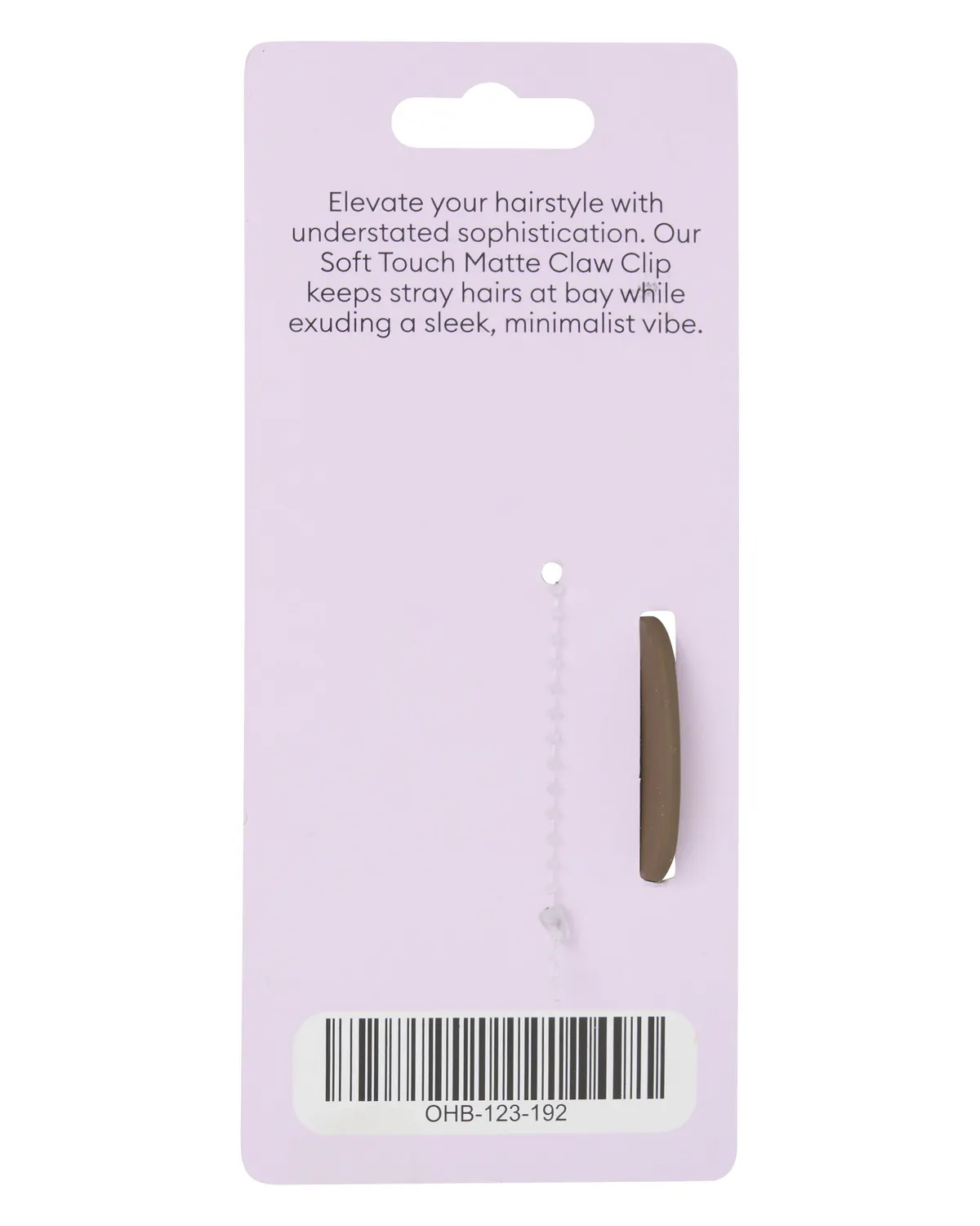 Oz Essentials Curved Claw Clip - Dark Brown, view 3