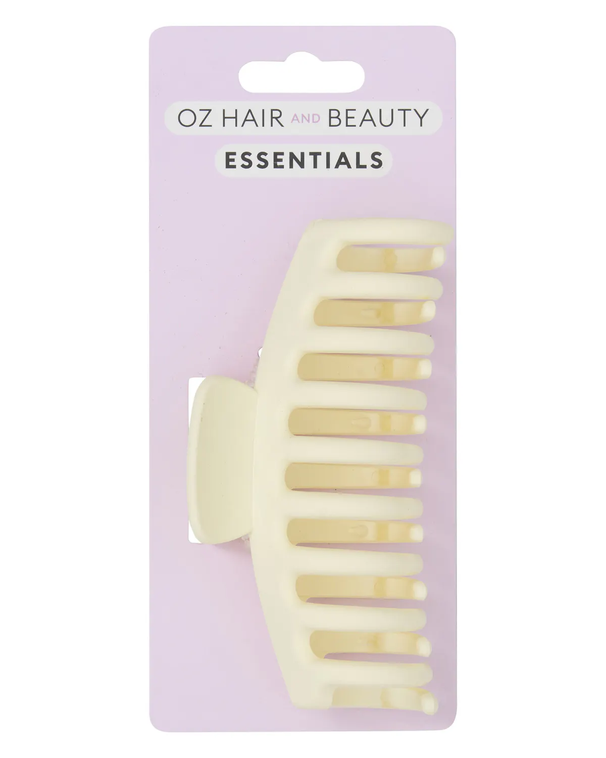 Oz Essentials Curved Claw Clip - White, view 2