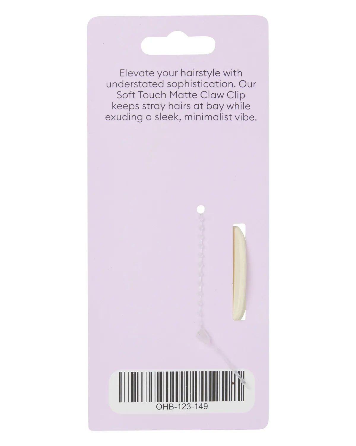 Oz Essentials Curved Claw Clip - White, view 3