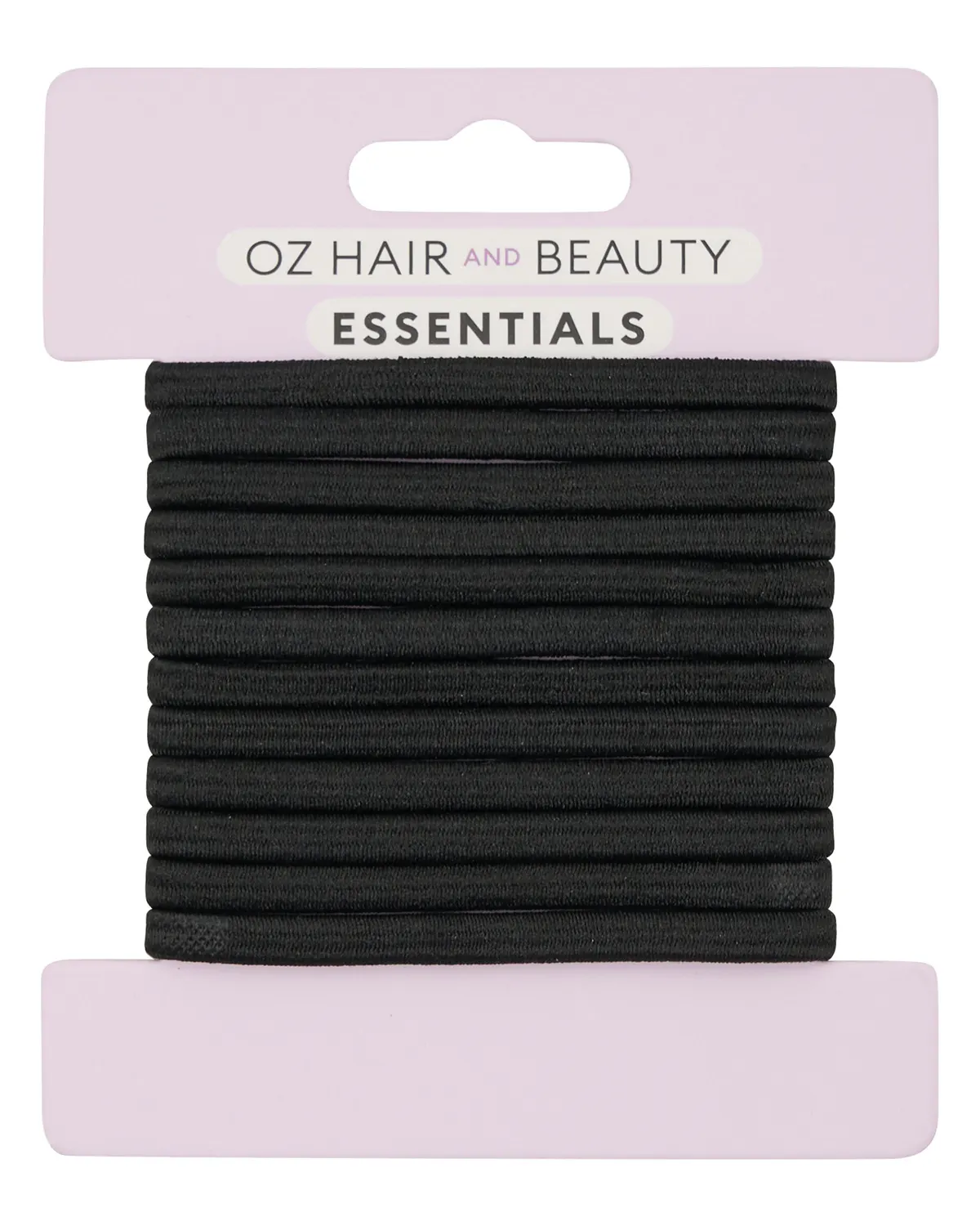 Oz Essentials Thick Hair Elastic 12 Pack - Black