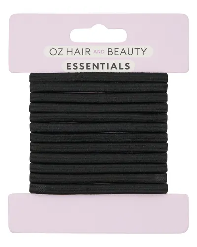 Oz Essentials Thick Hair Elastic 12 Pack - Black