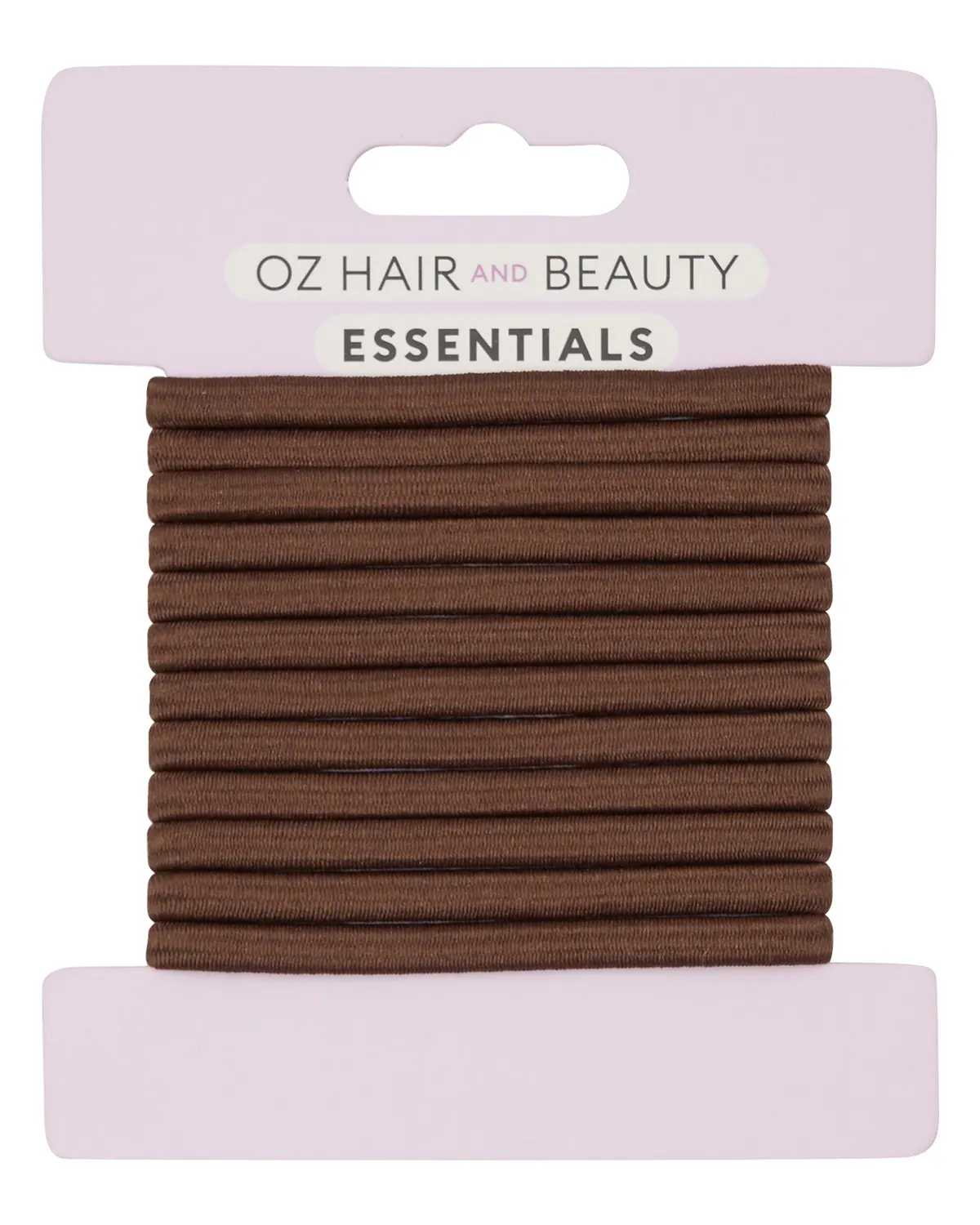 Oz Essentials Thick Hair Elastic 12 Pack - Brown