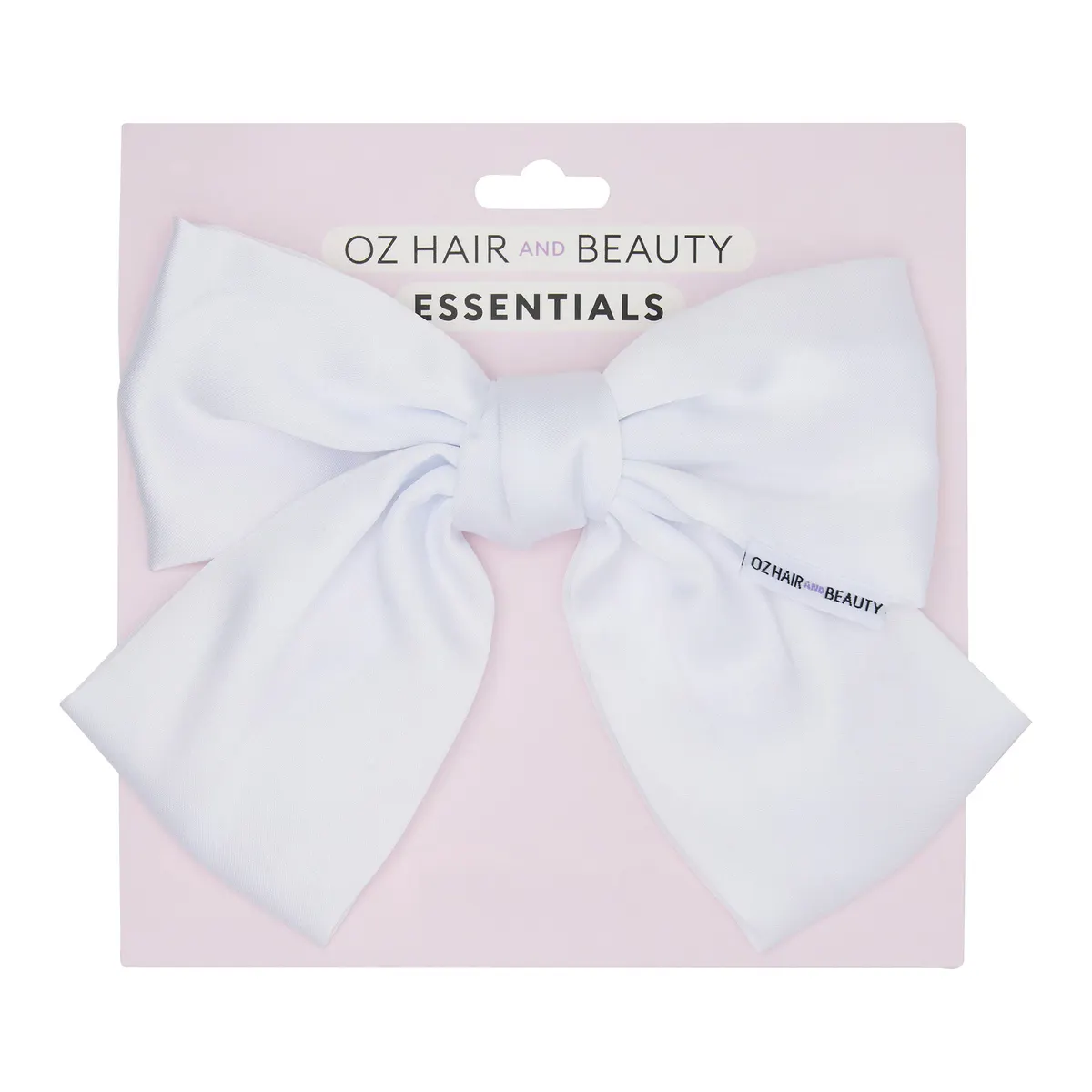 Oz Essentials Hair Bow Clip - White, view 2