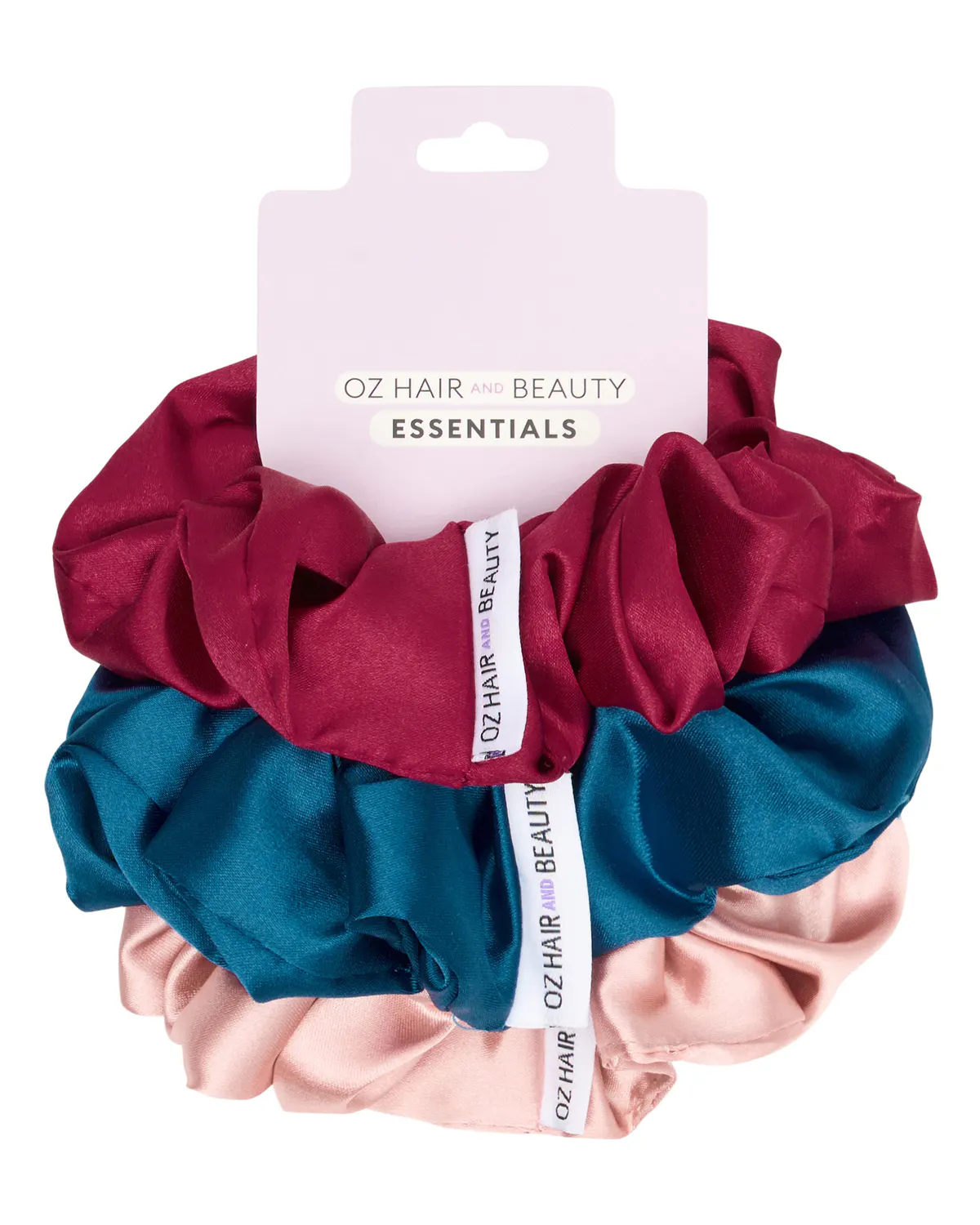 Oz Essentials Large Scrunchie Trio Set - Berry Bliss, view 2