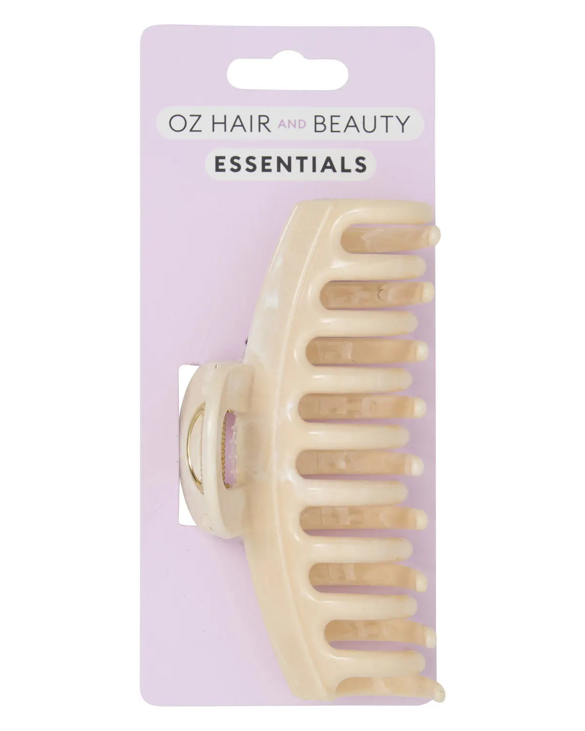 Oz Essentials Marble Claw Clip - Cream, view 2
