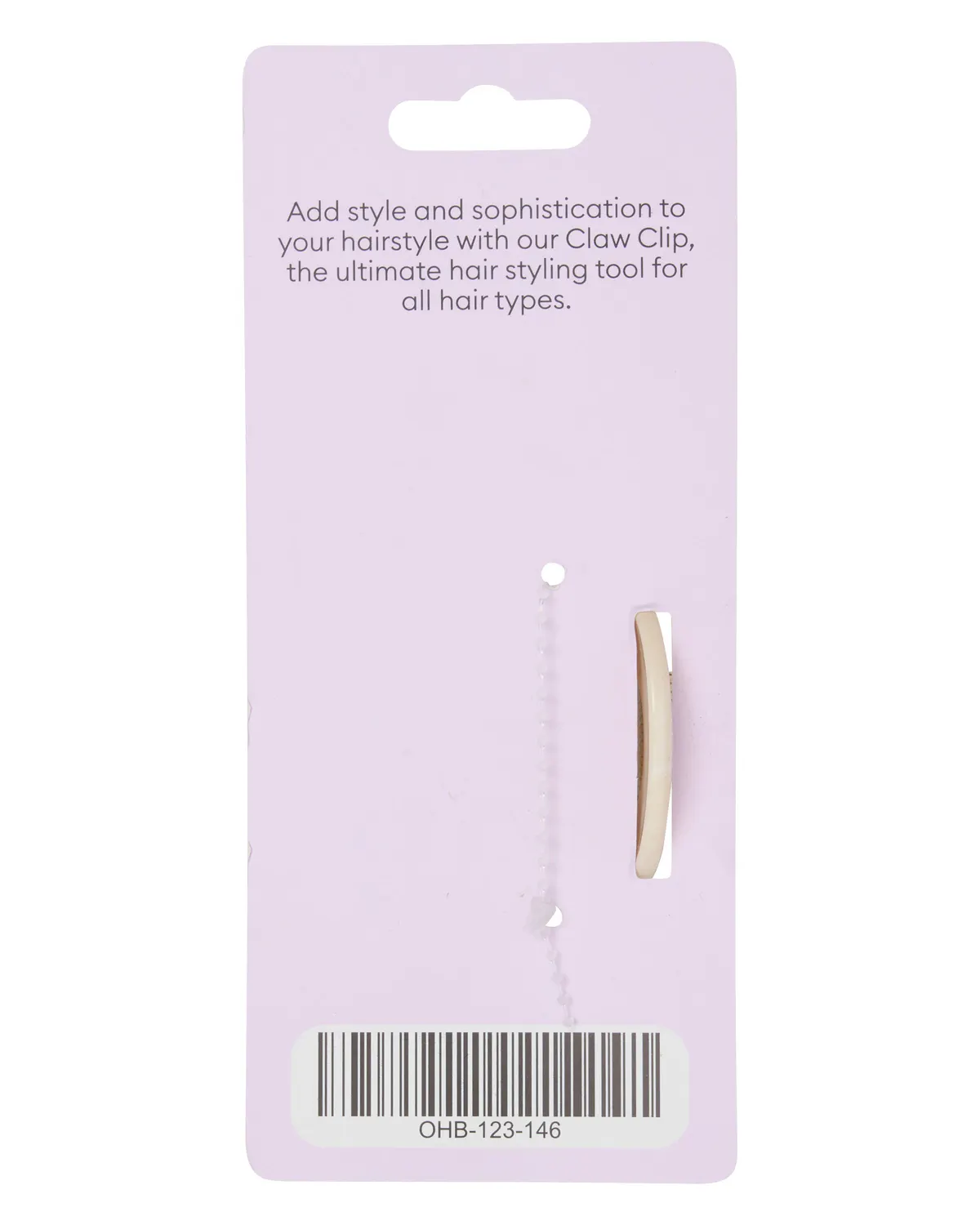 Oz Essentials Marble Claw Clip - Cream, view 3