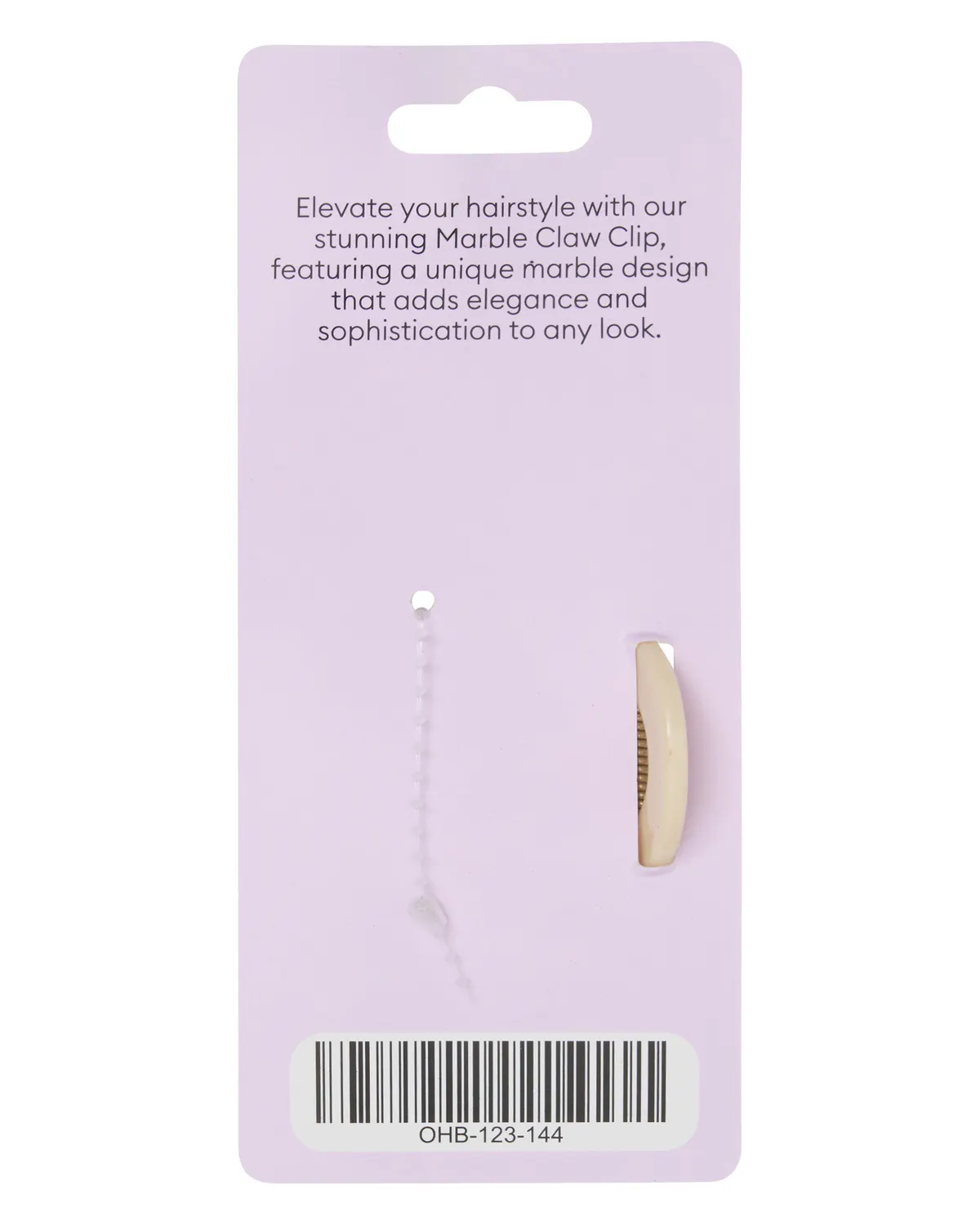 Oz Essentials Marble Design Clip - Cream, view 3