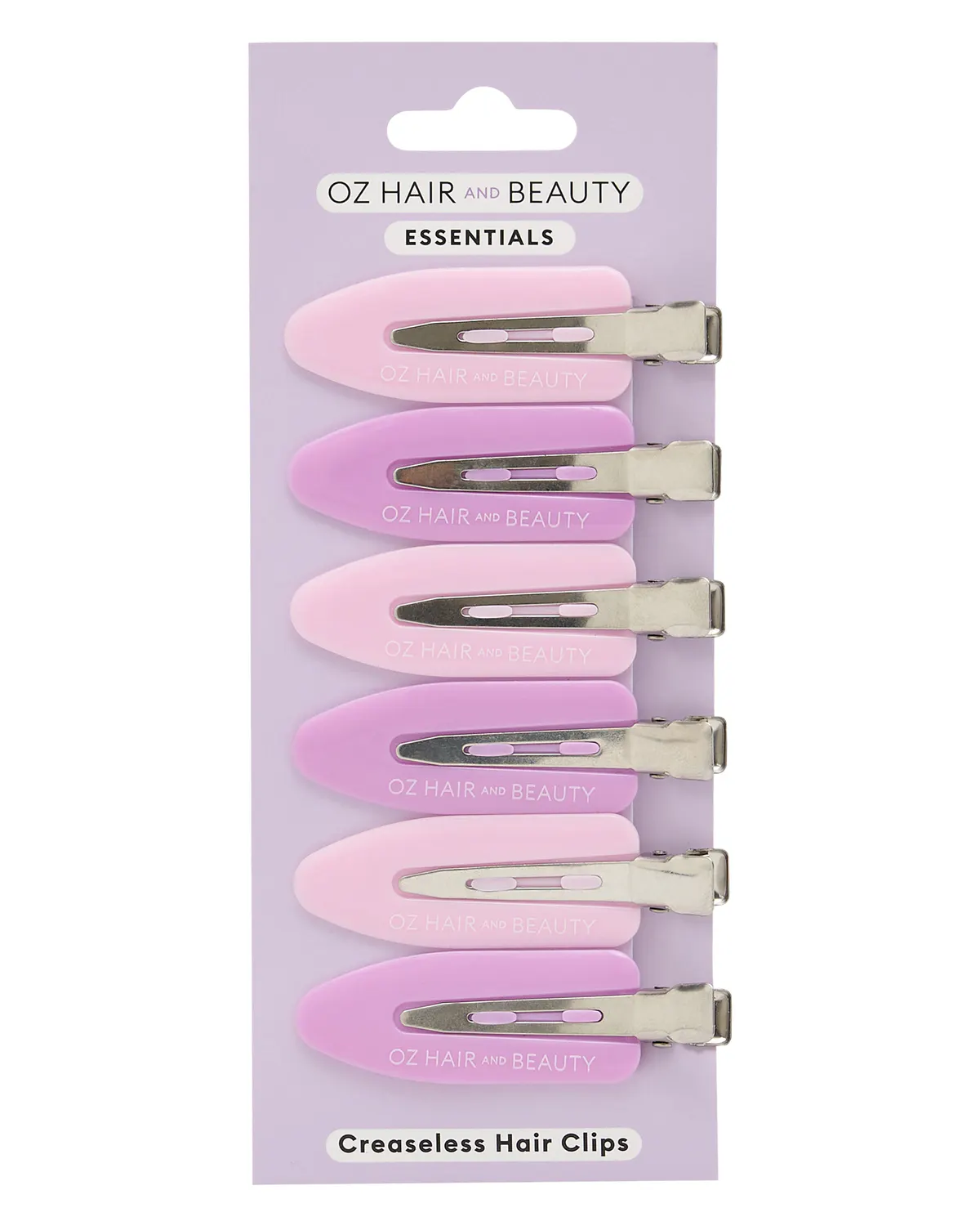 Oz Essentials Creaseless Hair Clips - Purple/Pink, view 3