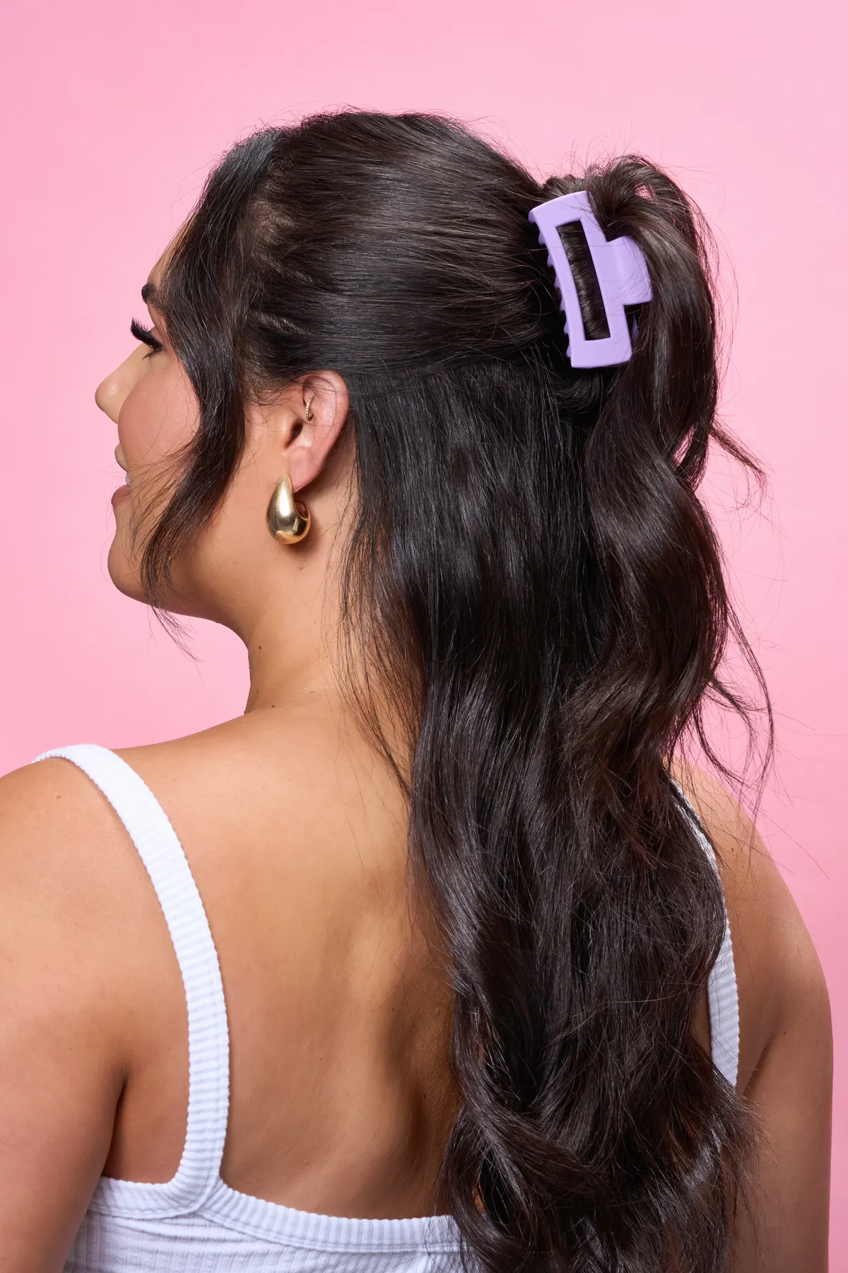 Oz Essentials Medium Claw Clip - Purple, view 3