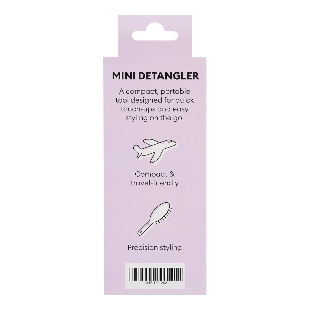 Oz Essentials Mini Hair Detangler - Black, view 5