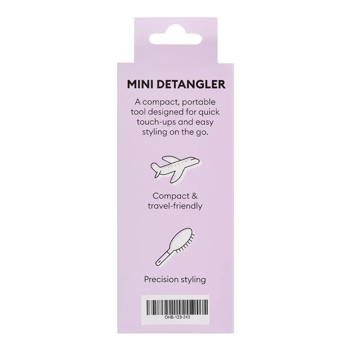 Oz Essentials Mini Hair Detangler - Purple, view 5