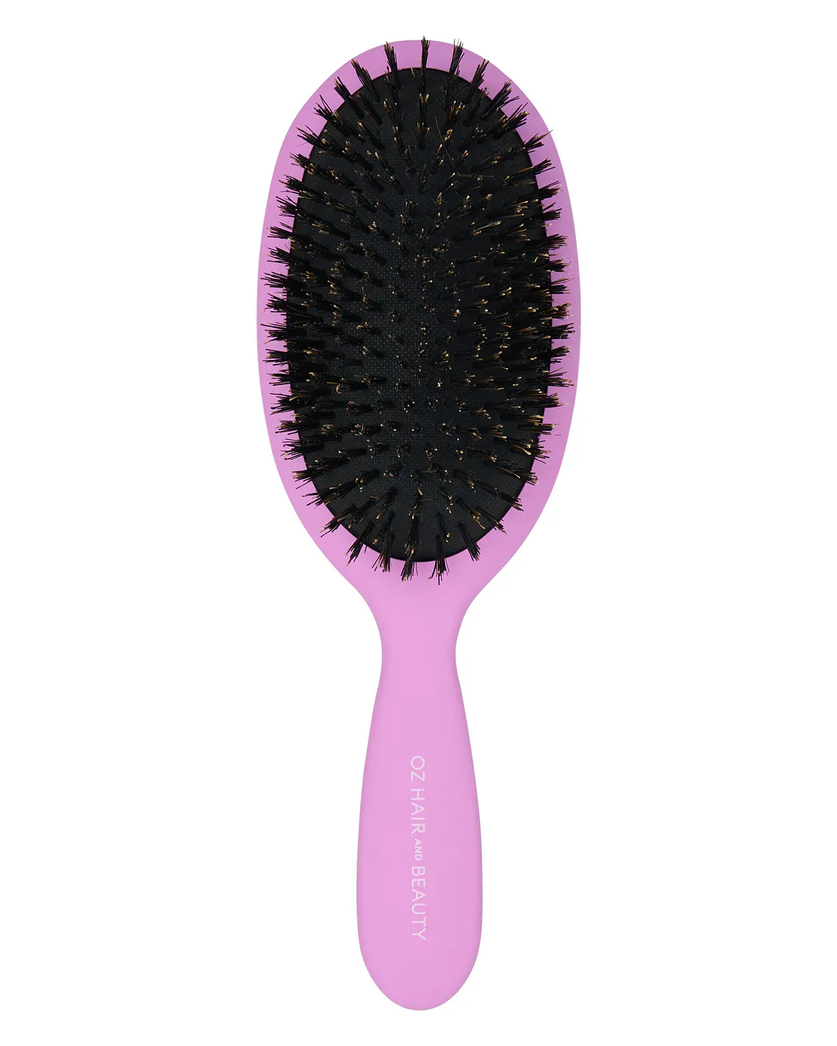 Oz Essentials Boar Bristle Oval Detangler Brush - Purple