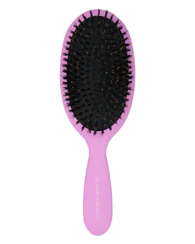 Oz Essentials Boar Bristle Oval Detangler Brush - Purple