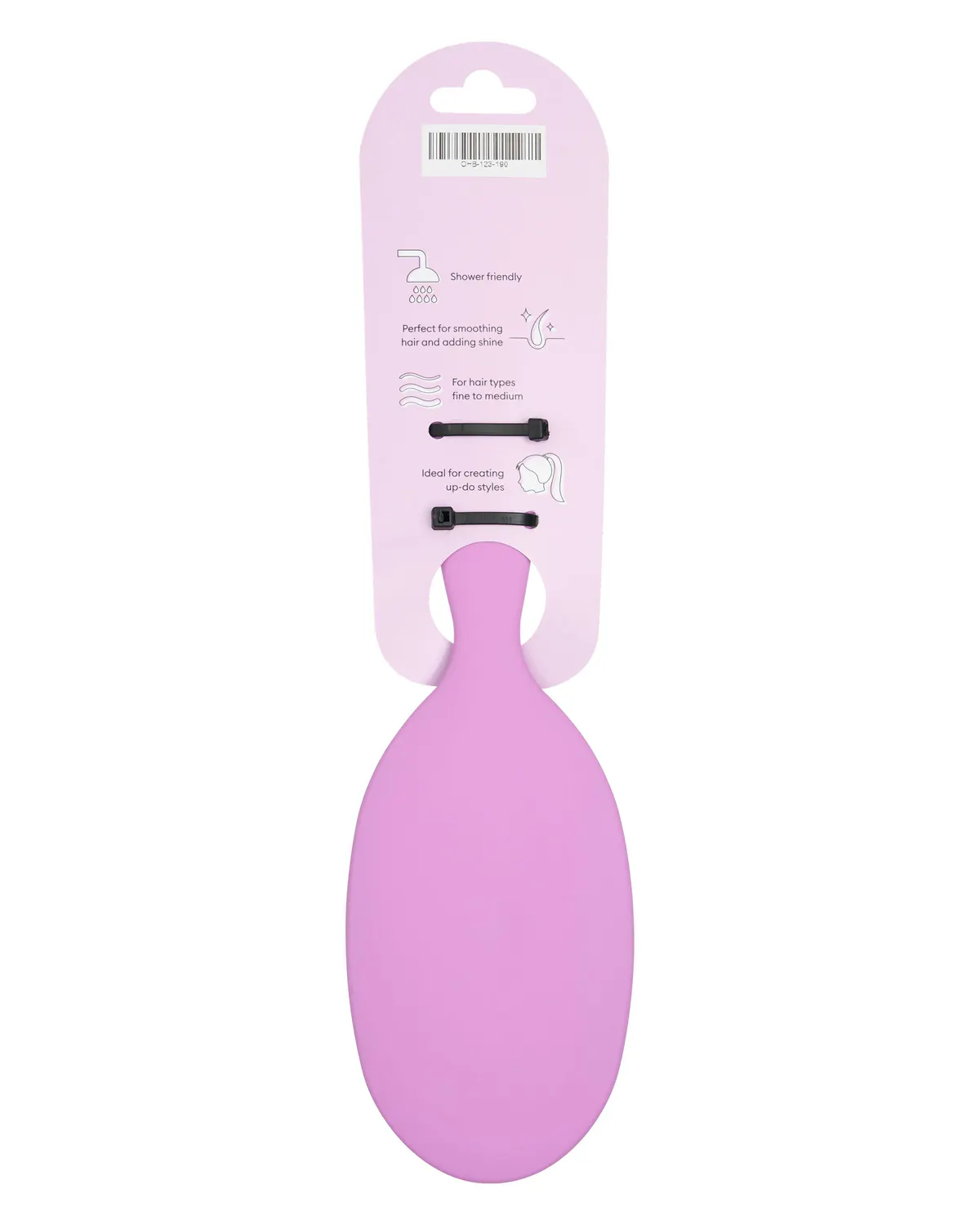 Oz Essentials Boar Bristle Oval Detangler Brush - Purple, view 4