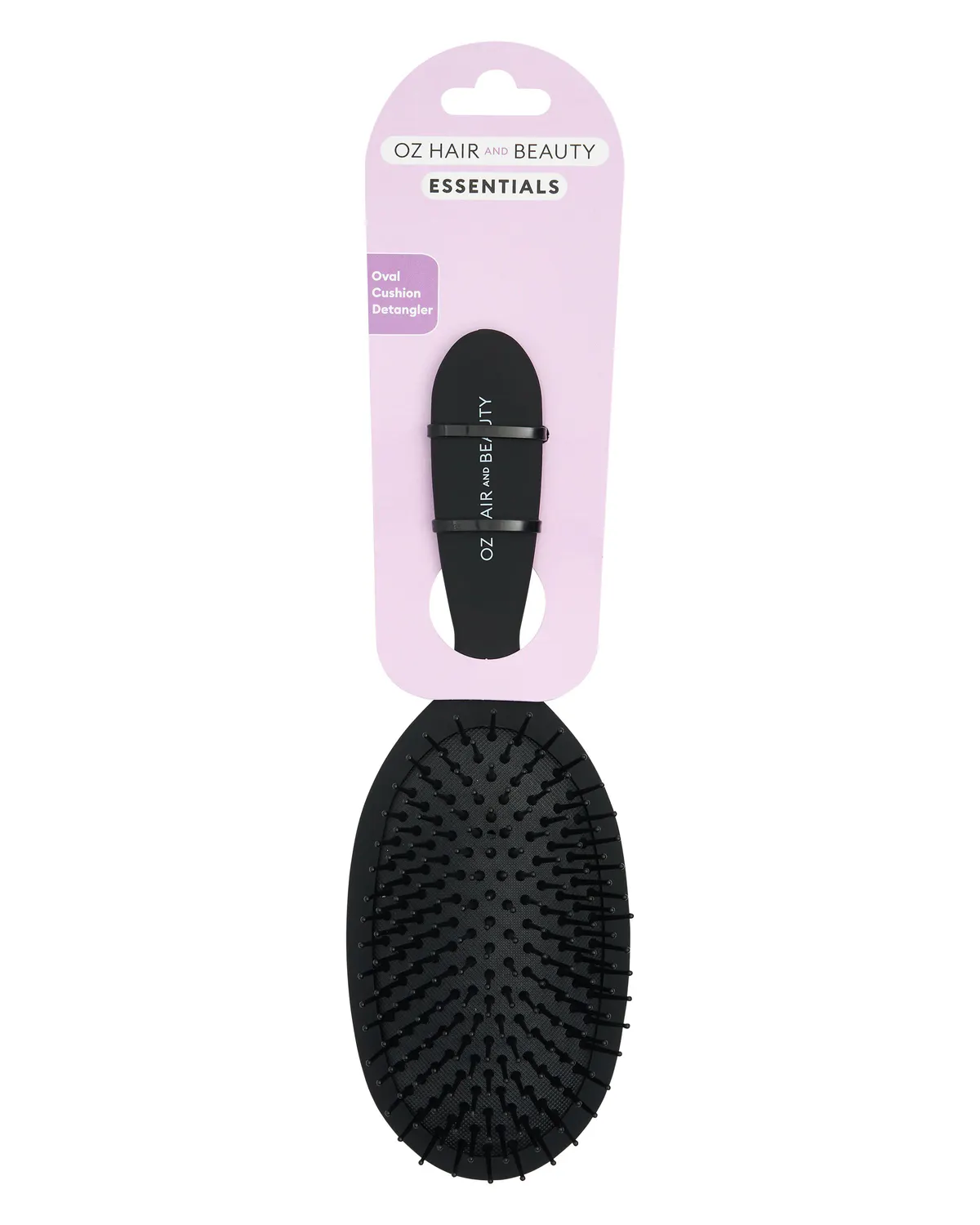 Oz Essentials Oval Cushion Detangler Brush - Black, view 2
