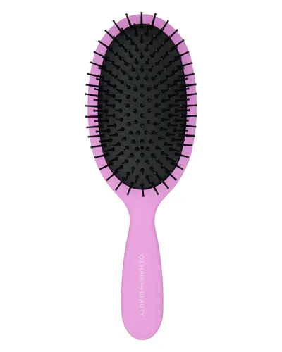 Oz Essentials Oval Cushion Detangler Brush - Purple