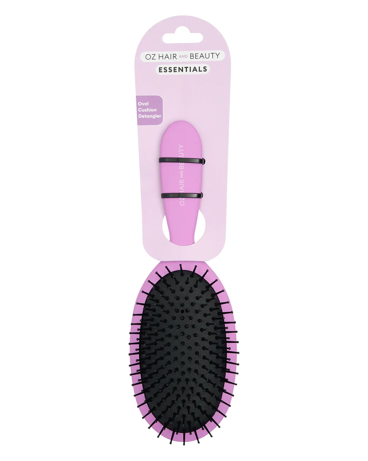 Oz Essentials Oval Cushion Detangler Brush - Purple, view 3