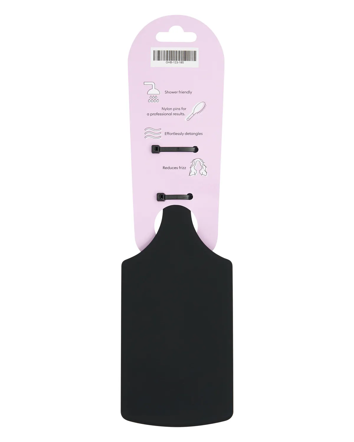 Oz Essentials Paddle Brush - Black, view 3
