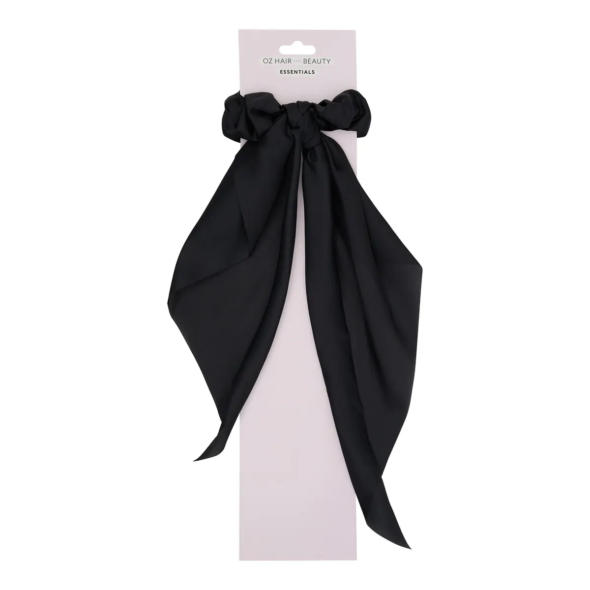 Oz Essentials Ribbon Scrunchie - Black, view 2
