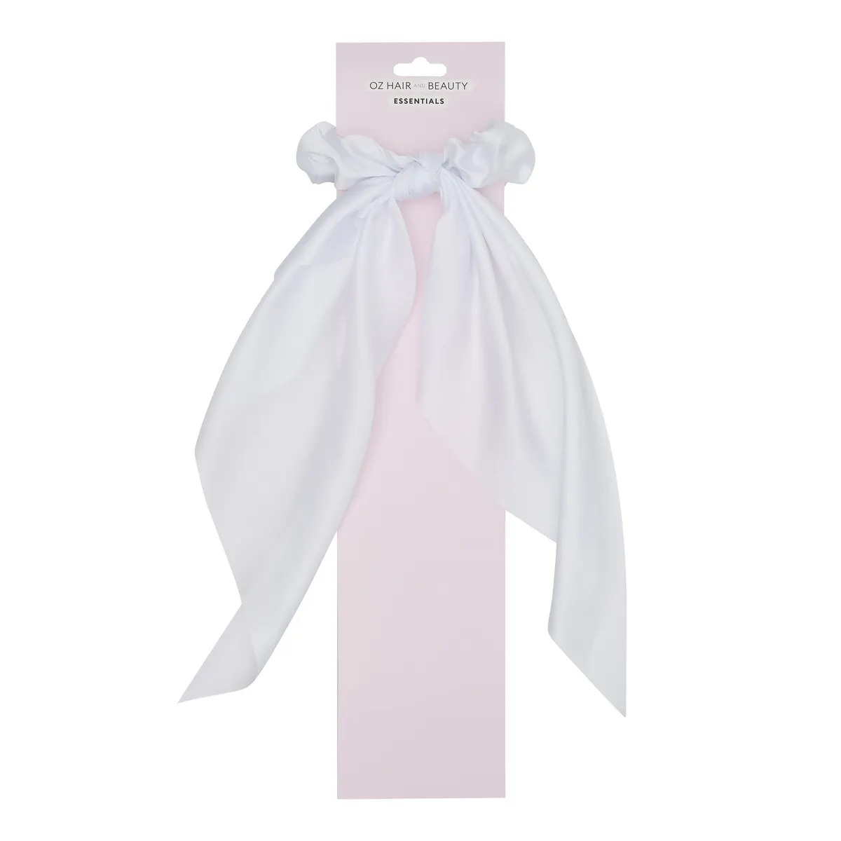Oz Essentials Ribbon Scrunchie - White, view 2