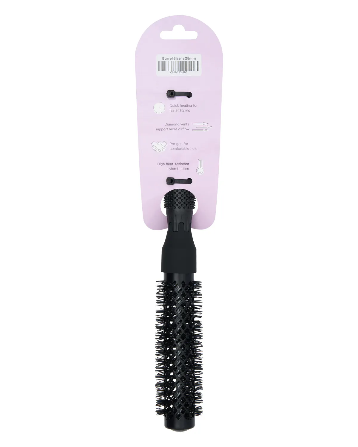Oz Essentials Salon Pro Brush 25mm - Black, view 3