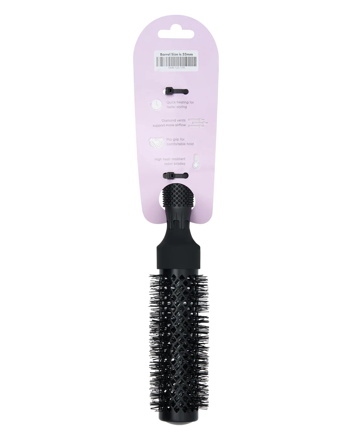 Oz Essentials Salon Pro Brush 33mm - Black, view 3
