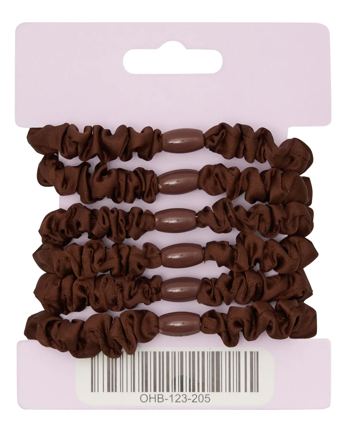 Oz Essentials Small Scrunchie 6 Pack - Brown, view 2