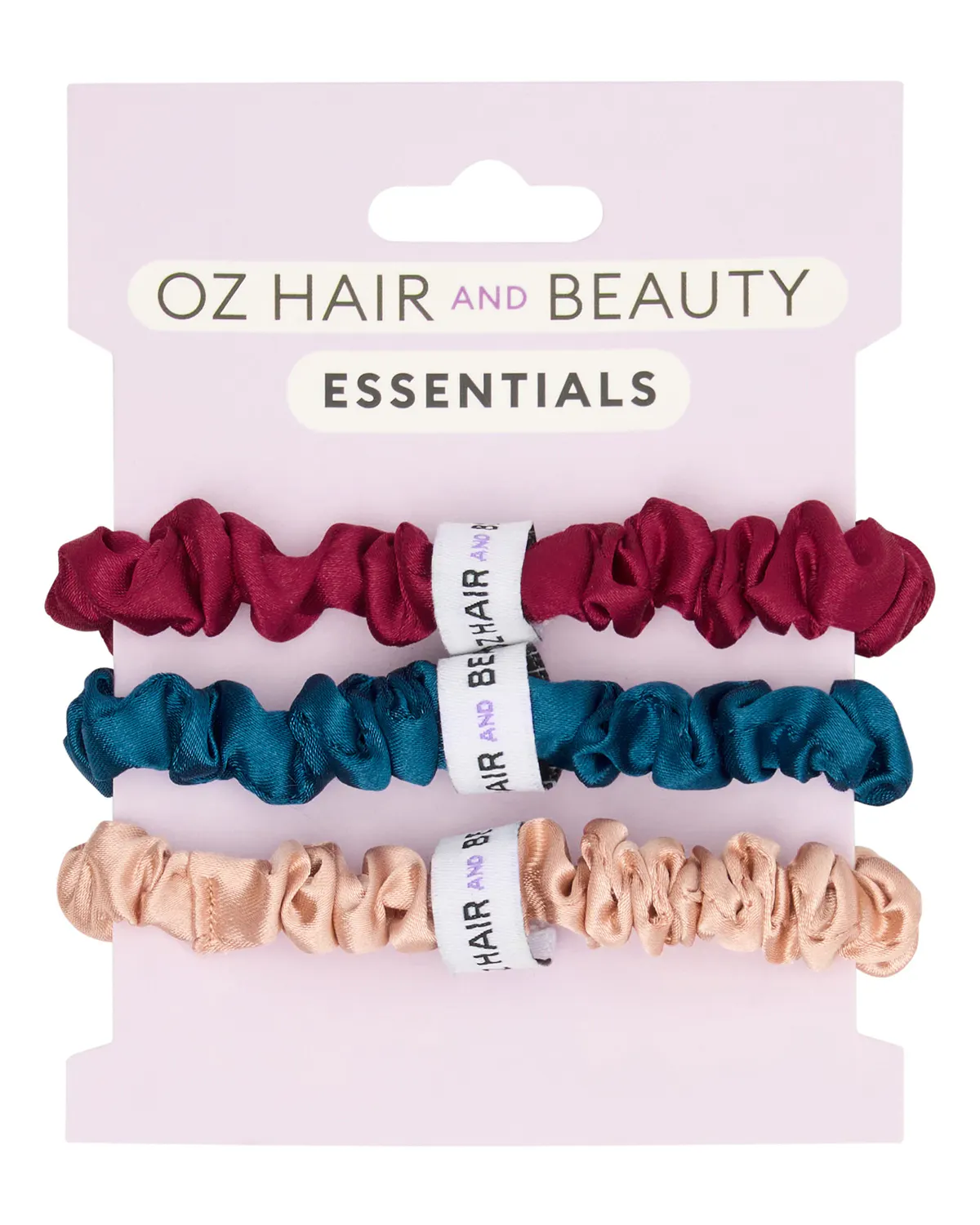 Oz Essentials Small Scrunchie Trio Set - Berry Bliss, view 2
