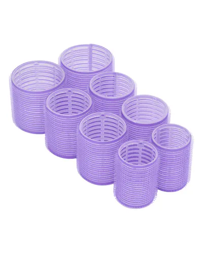 Oz Essentials Velcro Hair Rollers - Purple