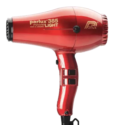 Parlux 385 Power Light Ceramic and Ionic Hair Dryer Red
