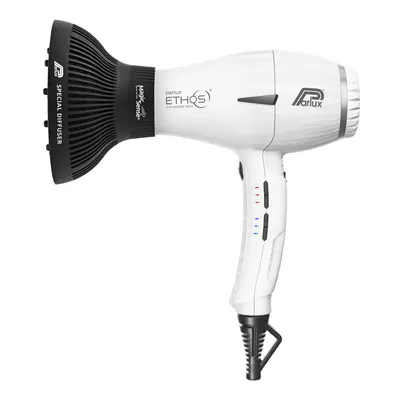 Parlux Ethos Dryer - Matt White with Diffuser