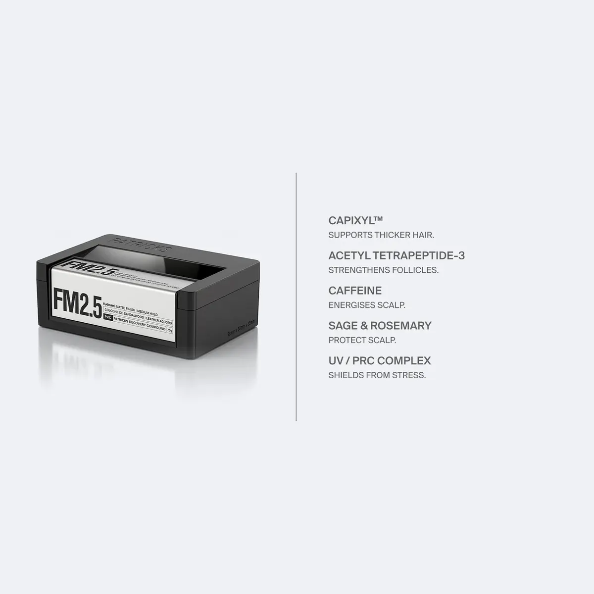 Patricks FM2.5 Super Matte Finish | Medium-High Hold Styling Product 75g, view 3