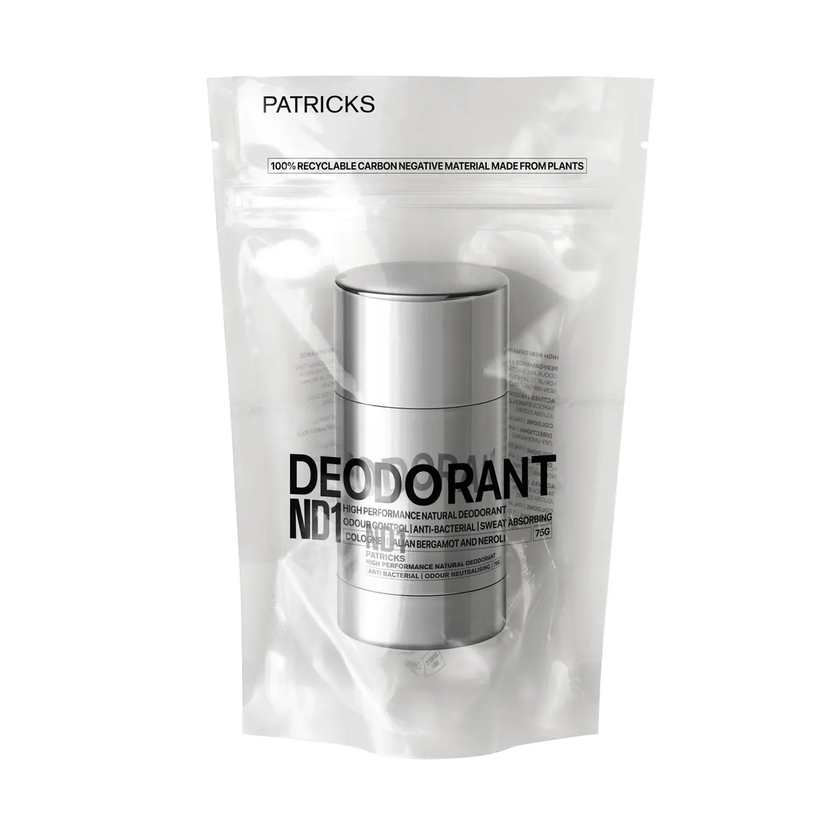 Patricks ND1 | Natural Deodorant 75g, view 5